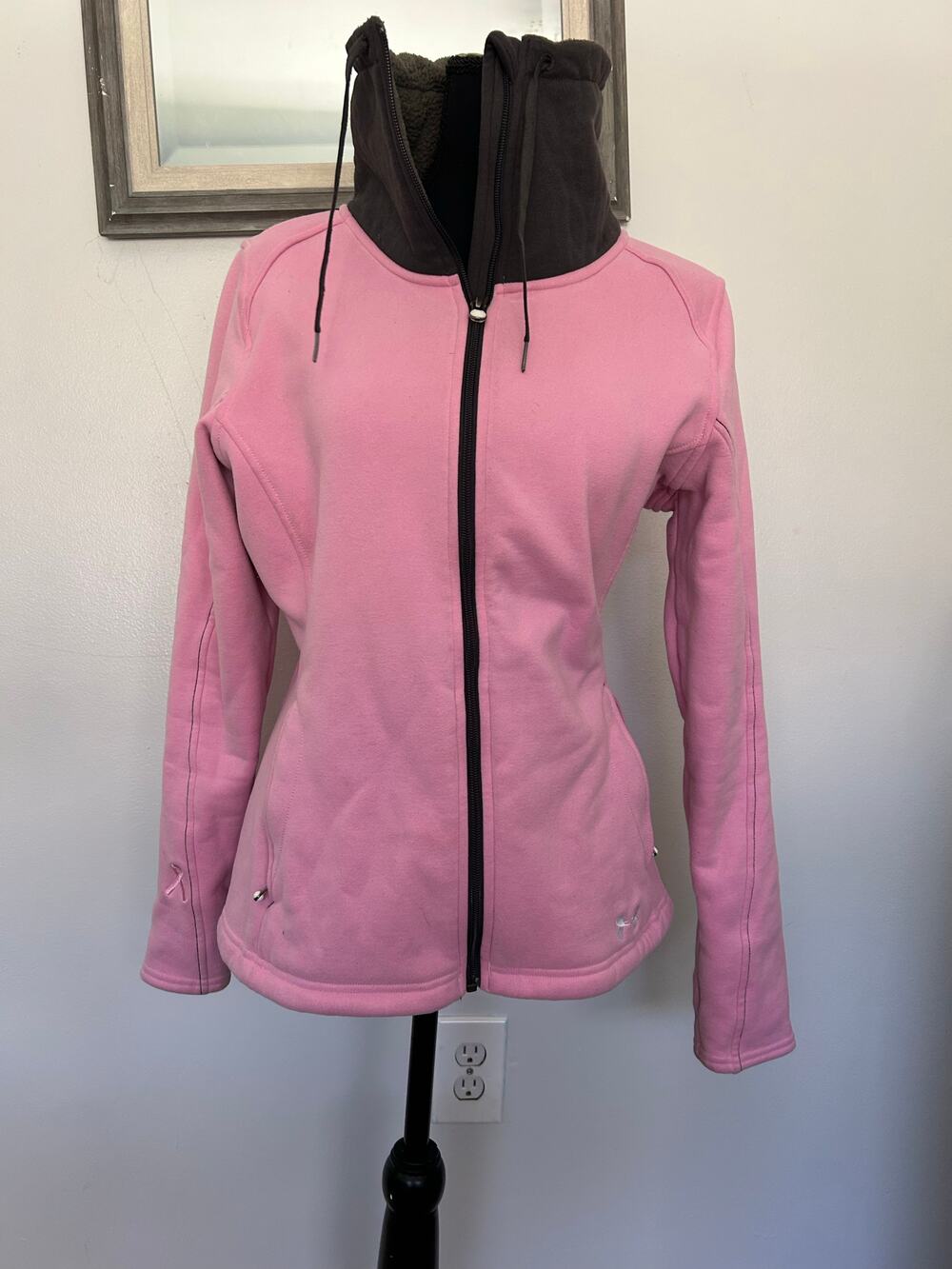 Under Armour Funnel Neck Pink Running Jacket SMALL Special Edition